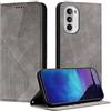 Fatcatparadise Cover per Motorola Moto G62 5G, Custodia Motorola Moto G62 5G, Cover a Libro Wallet in Pelle Premium Protettiva Portafoglio Antifurto Chiusura Magnetica Flip Telefono Case (Grigio)