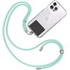 TBOC Cordino Catenella Laccio Strap Porta Cover [Verde Acqua] con Toppa di Fissaggio [Nero] per Telefono Cellulare da Collo - Tracolla Catenina con cordini Accessori Telefoni Universale Laccetti