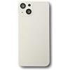 Smartex® Vetro copribatteria per scocca Posteriore Big Hole Compatibile con iPhone 14 | Senza Logo (Bianco)
