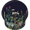 AOKSUNOVA Tappetino Mouse Ergonomico con Poggiapolsi Mouse Pad Floreale | Mouse pad ergonomico con poggiapolsi in gel, superficie Lycra liscia e base antiscivolo per lavoro, studio e gaming