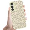 Coalbooliy Custodia Per Samsung Galaxy A16 5G 6,7'', Cellulare Bianco Silicone Morbido Cover per telefono Aesthetic Modello Leopardato Disegni Protezione Fotocamera Antiurto Protettiva Case, 06
