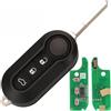 onetop1 Guscio Chiave auto a distanza Controllo remoto telecomando radiocomando portachiavi per Fiat MPV Bravo/Ducato 500 Doblo Qubo Grande Punto Citroen Jumper Peugeot Boxer 433.92 ID46