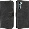 OKZone Cover per Motorola Moto G200 5G/Edge S30, Custodia in PU Pelle per Motorola Moto G200 5G/Edge S30, Custodia a Libro Folio Portafoglio con Chiusura Magnetica Wallet Case Flip Cover (Nero)