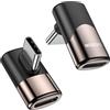 MOGOOD Adattatore USB C Angolare 90 (2 Pezzi), 40Gbps Dati, 100W Ricarica PD, 8K@60Hz, Type C M/F, Compatibile USB4/Thunderbolt, Steam Deck, Switch, iPhone 17, S26, MacBook