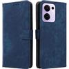 XINNI Cover per Oppo Reno 13F 5G/Reno 13 FS 5G Custodia, RFID Protection Flip Magnetica Pelle PU/TPU Portafoglio, Blu
