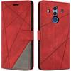 SONWO Cover per Huawei Mate 10 PRO Custodia, Flip Caso in PU Pelle Case Cover Premium Portafoglio Custodia per Huawei Mate 10 PRO, Supporto Stand, Slot per Schede, Rosso