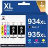 Palmtree 934XL 935XL Multipack Cartucce per Stampanti Compatibili per HP 934 935 XL 934 XL Cartucce per HP Officejet Pro 6230, per Officejet Pro 6830 Cartucce, Officejet 6820 6800 6815 Stampante