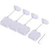 QUARKZMAN Retrattile Cavo Blocco con Biadesivo Adesivo Telecomando Controllo Sicurezza Blocco Arco Terminale per TV, DVD,Showroom,Telecomando ,600g 4Set Bianco
