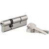 THIRARD - Cilindro di Serratura Doppia Entrata - Trafic 6 - Ottone - Alta Sicurezza - Cilindro Europeo - Anti-Strappo, Anti-Trapano, Anti-Scasso - 30 x 70 mm - Grigio - 5 Chiavi Reversibili