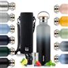 Blumtal Thermos 750 ml - Borraccia a doppia parete in acciaio inox 750 ml - Thermos 750 ml - Borraccia termica da 750 ml - Ultimate Grey & Black