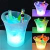 Airmpa Secchiello per ghiaccio a LED, 5 l, con LED multicolore, contenitore per vino e bevande con grande capacità, contenitore per ghiaccio con diversi colori, adatto per festival, bar, ristoranti a tema
