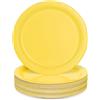 PARTY GO Piatti Carta Giallo 50 Pezzi 23cm, Stoviglie per Feste usa e Getta Eleganti per Compleanno, Nuziale Doccia, Fidanzamento, Matrimonio