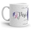 Paolo Chiari Zodiaco - Tazza in Ceramica Bianca con Segno Zodiacale e Costellazione (Multicolore, 300 ml, Pesci)