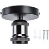 SEAFRONT Portalampada Vintage E26 E27, Portalampada Portalampada Vintage E26 E27 Portalampada con Accessori per Cucina Camera da Letto Soggiorno 100‑240V (Nero)