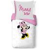 Jay Franco - Set copripiumino singolo, 100% cotone, con federa da 80 x 80 cm, motivo Disney Minnie
