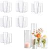 Vnituasr Set di 30 vasi cilindrici in vetro per decorazioni, possono essere utilizzati per decorazioni per feste e matrimoni (30, 10+15+19+20+25 cm)