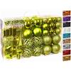 Brubaker Set di 101 Accessori Decorativi per L'Albero di Natale - addobbi Natalizie in Color Verde Chiaro - Diverse Forme di Palline ed Un Puntale per Albero di Natale