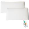 VALENTIA MEDICAL - Pack 2 Cuscini Memory Foam 75 cm - Guanciali Ergonomici con Federa Supersoft in Aloe Vera Sfoderabile e Lavabile - Cuscini Letto Ortopedici - Certificati OEKO-TEX - Prodotto Europa