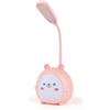 AEUZWR Lampada da Scrivania per Bambini, Lampada da Scrivania a LED, Lampada da Scrivania senza Fili, con Porta di Ricarica USB per Studiare e Leggere, Rosa