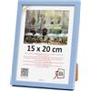 3-B - Cornice portafoto modello Lund in colore azzurro chiaro - 15 x 20 cm - con vetro acrilico