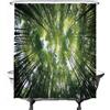 Ulticool Tenda da Doccia - con motivo Foresta Naturale - 180 x 200 cm - Lavabile - Impermeabile - con 12 anelli
