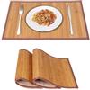 l&j Tovagliette di bambù per tavolo da pranzo, Tovagliette Americane Legno di Bamboo Set di 4-2, Stain-Resistant, Heat-Resistant Place Mats, Durable e Robust Dining Place Mats per tavolo da cucina (2)