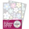younikat Set di adesivi floreali con fiori, colori pastello I Flower-Power Sticker per bicicletta, laptop, cellulare, cucina, bagno, auto, auto, resistente alle intemperie I kfz_287