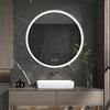 furduzz Specchio da bagno LED rotondo 600 mm, specchio da parete con luci, specchio da bagno illuminato con antiappannamento, funzione di memoria, dimmerabile, 3 colori, infrangibile