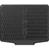 Penbinmall Tappetino Scolapiatti in Silicone, Scola Piatti Lavandino Antiscivolo per stoviglie, Tovaglietta Tappeto Scolapiatti Arrotolabile per riporre posate, Tappetino per Lavelli da Cucina, 40x33 cm (Nero)