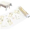 GlauStalos Runner per 18° Compleanno in Oro Lucido, Rotolo Decorativo da Ritagliare 28 cm x 10 m per Tavola, Decorazione per Festa di 18 Anni Donna e Uomo