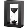 Temple Lodge Clessidra decorativa rettangolare nera con cornice in legno, 5 minuti, elegante decorazione per casa e ufficio, strumento di gestione della produttività e del tempo (nero)