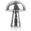 Oversevenls Palla da Discoteca a Specchi Fungo 15 × 18 cm - Mirror Ball per Feste, DJ, Matrimoni, Decorazione Casa (Argento)