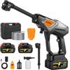 MYPIN Idropulitrice a Batteria, 600 PSI 21V, 2 Batterie Ricaricabile, Ugello 6in1 | Idropulitrice Portatile per la Pulizia di Auto, Pavimenti, Pareti e Recinzioni