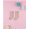 Prénatal Calze rosa bimba patch orso
