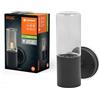 LEDVANCE ENDURA CLASSIC FIGO CYL W lampada da esterno, lampada da parete, grigio scuro, acciaio inossidabile, installazione facile e veloce, classe di protezione IP44, uso esterno flessibile