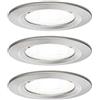 Paulmann 92979 Lampada da incasso LED Nova set da 3, 3x6,5W ferro spazzolato spot zinco-alluminio 4000K GU10