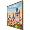 CCRETROILUMINADOS Quadro con Cornice in Legno Retroilluminato Prague: Serie Viaggiatore