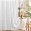 TURKIO Tenda da doccia in tessuto bohémien, 183 x 183 cm, moderna, shabby chic, trapuntata, a righe, minimalista, per bagno