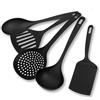 Fackelmann Set di utensili da cucina 5 pezzi, mestoli in nylon alto spessore, resistenti al calore fino a 200°C, mestoli cucina lavabili in lavastoviglie