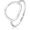 MARLION JEWELS Anelli da donna in argento 925 con grande forma ovale. Anello da donna in argento 925 con finitura argento o oro. Gioielli ideali per coppia e fidanzati, regali per amiche. (Argento, 7)
