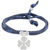Schmuck Les Poulettes LES POULETTES BIJOUX - Bracciale Doppia Torre Collegamenti Stelle e Trifoglio Argento 925 - Colors - Blue Jean