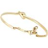 Breil, Collezione B&ME, Bracciale Donna, Bracciale Rigido in Acciaio IP Gold, con Design Minimal, Ricercato e Simbolico a Forma di Nodo, Ideale per un Regalo, Misura Small, 44-56 cm, Gold