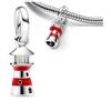 The Charmery Ciondolo faro in argento sterling 925 compatibile con ciondoli Pandora e molti altri braccialetti del Regno Unito, Metallo
