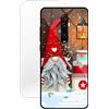 KARTXITAI Natale Cover Compatibile con Xiaomi Mi 9T/9T Pro,Custodia in Vetro Temperato AntiGraffio+con Cornice in TPU con Assorbimento degli Urti e Anti-Graffio-pupazzo di neve+Vetro Temperato