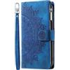Rnrieyta Miagon Cerniera Portafoglio Custodia per Xiaomi Redmi 9C,Magnetica Totem Fiore Goffratura Cover Protettiva Libro con Porta Carte Flip Caso con Cinturino da Polso