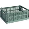 Hay - Cestino Colour Crate - Verde - Polipropilene riciclato - Designer Hay Studio