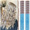 FESHFEN Tinsel Extension Capelli con clip, 12 Pezzi Glitter per Capelli Accessori da Festa e Look Fatina Kit Strass per Donne, Azzurro cielo 50 cm