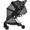 HKSICHENGKEJIUK Zanzariera universale per carrozzina, rete per passeggino, copertura completa di protezione per bambini, protezione da zanzare, zanzariera per passeggino, con apertura e chiusura a cerniera