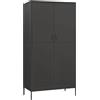 vidaXL Armadio Antracite 90x50x180 cm in Acciaio