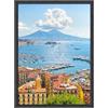 Sicignano Casalinghi Ingrosso Casalinghi Sicignano | Cornice Moderna in Vetro Acrilico con Pannello MDF Robusto - Portafoto da Parete per Foto Quadri Poster Documenti Diploma Laurea (Nero, 50x70 cm)